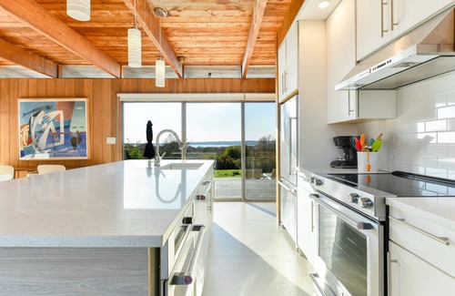 Chilmark House | Menemsha Pond views & access! Mid-century renovated beach house. Dogs welcome.