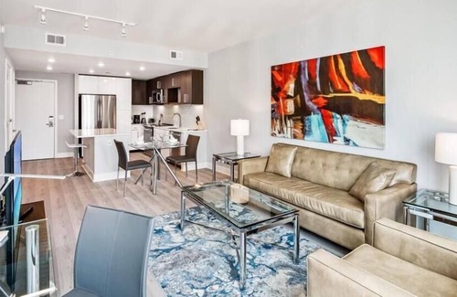 Woodmont Triangle Apartment | Metro to DC |Rooftop Access & Wifi | Downtown Bethesda | by GLS