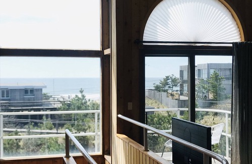 Fire Island Pines House | Mid-century modern escape steps from the ocean! Large Sunny Heated Pool, A/C