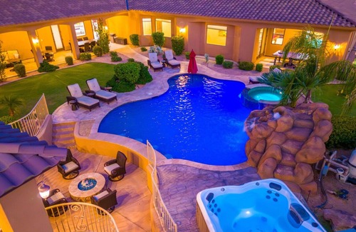 Shea North Estates House | MIllion $ Desert Dream + Heated Spa & Pool with Waterslide+SportsCourt+Pickelball+Putting Green