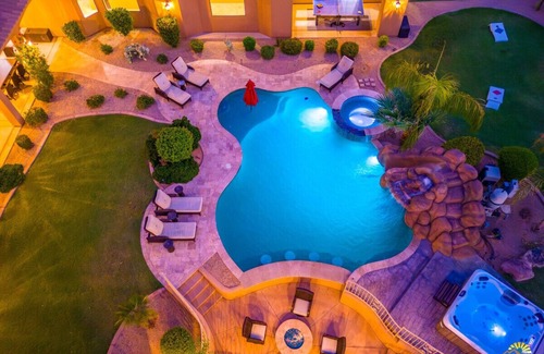 Shea North Estates House | MIllion $ Desert Dream + Heated Spa & Pool with Waterslide+SportsCourt+Pickelball+Putting Green
