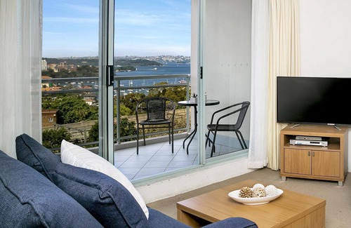 Milsons Point Apartment | Milsons Point- ALF49 Alfred St (south) - Penthouse-Style 2BR with Harbour Views Parking by Milsons Point Station
