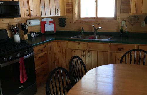 Lac du Flambeau Cabin | Minocqua Lac du Flambeau WI Northwoods Log Loft Cabin on Amber Lake