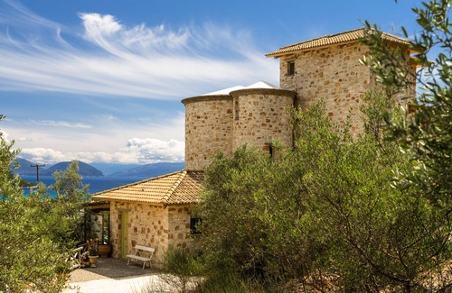 Evgiros Villa | Mint Tower Luxury Stone Tower Villa In The Middle Of Nature With Stunning View
