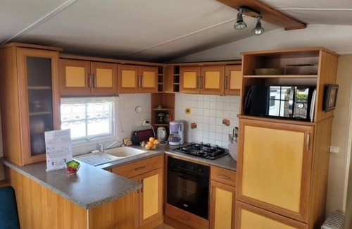 Pornic Apartment | Mobile home in camping pool