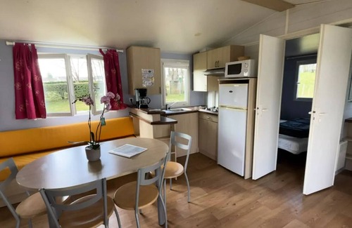 Pays-de-Belves House | Mobilhome Comfort 33,5 m2 3 Schlafzimmer + halb überdachte Terrasse + Klettern 6 Personen