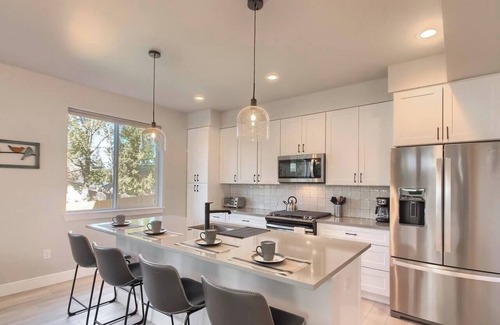 Berkley Apartment | Mod Lux Farmhouse Chefs Kitchen Game Rm Yard