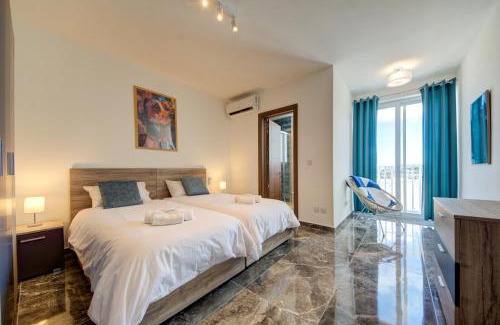 Pieta Apartment | Modern 3BR Penthouse with Valletta Views & Terrace