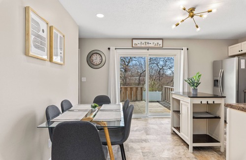 Bettendorf House | Modern 4 Bedroom Home, NEW 2nd Bathroom, Large Fenced Backyard with Patio