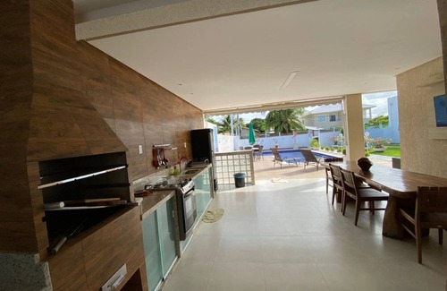 Barra do Jacuipe House | Modern 4-bedroom house Pool and barbecue area