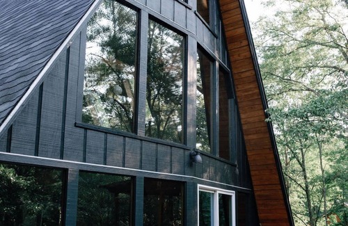 Chambers County Cabin | Modern A-Frame cabin with Dock on West Point Lake