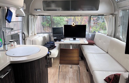Strawberry House | Modern Airstream with WiFi and AC in Charming Mill Valley with Backyard Ducks