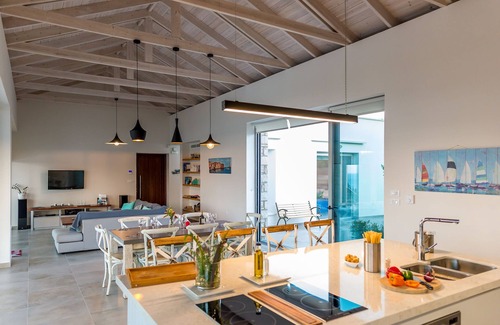 Kalyves Villa | Modern and Stylish Villa with Private Pool & Spectacular Views to the Aegean Sea