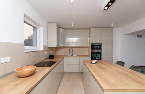 Nerezise Villa | Modern beachfront villa in exceptional seculed bay with pool