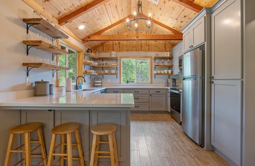 Springville House | Modern Cabin on Private Lake: Gateway to the Sequoias