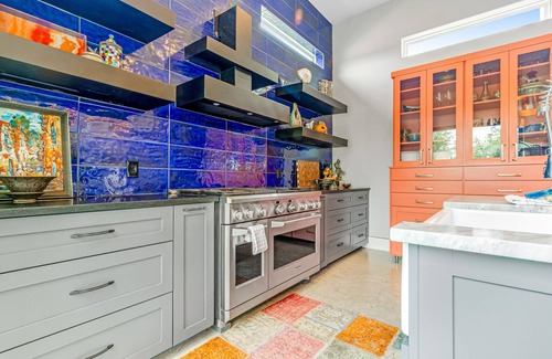 Burnet House | Modern charmer with gleaming lake views, pool, fireplace, & grill - dog-friendly
