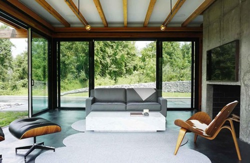 Hudson House | Modern Glass House with Pool & Catskill views in Hudson Valley