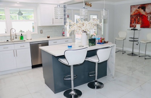 Lake Magdalene House | Modern Heater pool house tampa. Close to the park and zoo