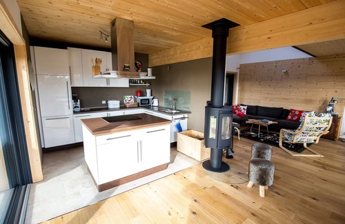 Nissedal House | Modern holiday chalet in the Nissedal am Havrefjell, WLAN, canoe, sauna, barbecue, bathing lake