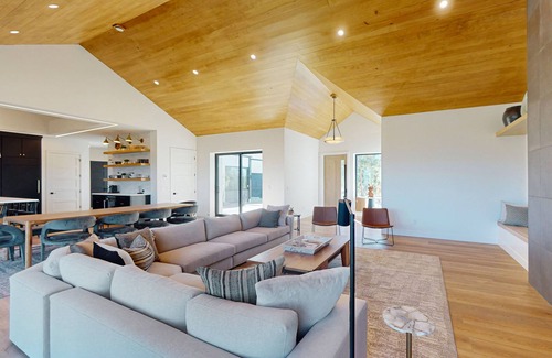 Granby House | Modern home with a hot tub, washer/dryer & spacious deck