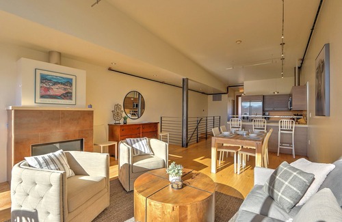Dolores Lofts Condo | Modern Industrial Loft w/Spectacular Sopris Views, Fireplace, Central Location!