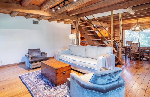Driftwood Cabin | Modern log cabin in Driftwood with alpacas near Wimberley and vineyards!