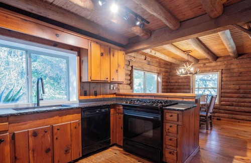 Driftwood Cabin | Modern log cabin in Driftwood with alpacas near Wimberley and vineyards!