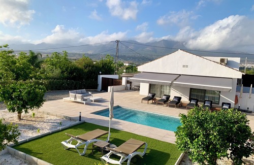 Alhaurin el Grande Villa | Modern luxury villa w/stunning views, private heated pool + roof terrace