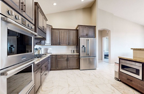 Central Scottsdale House | Modern marble beauty with mountain views, fireplace, patio & great location
