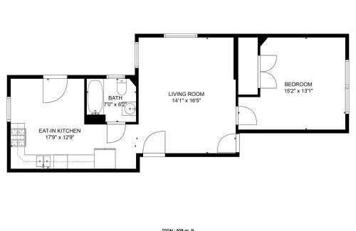 Downtown Omaha Apartment | Modern Midtown 1B Apartment King Bed and Smart TVs