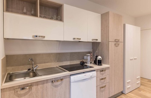 Arco Apartment | Modern River Studio Apartment with Mountain View in Central Location; Parking Available