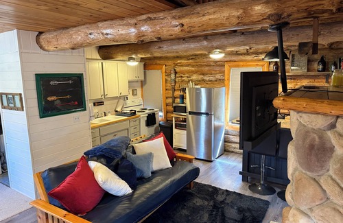 Brainerd Cabin | Modern Rustic authentic log cabin on Borden Lake.