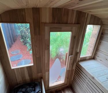 Albion Park Rail Apartment | Modern Studio with Outdoor Bath and Cabin Sauna