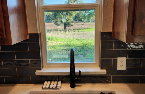 Lometa Cabin | Modern-style cabin, located in rustic farmland near Bend, TX.