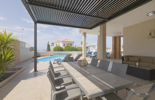 Costa Adeje Villa | Modern Villa with Heated Pool, Sea Views, for 8 Guests, Costa Adeje, Tenerife ☀️