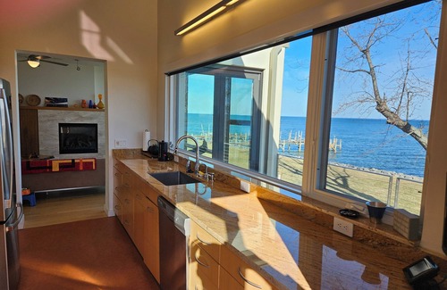 North Beach House | Modern Waterfront House with amazing views of the Chesapeake Bay and a dock!