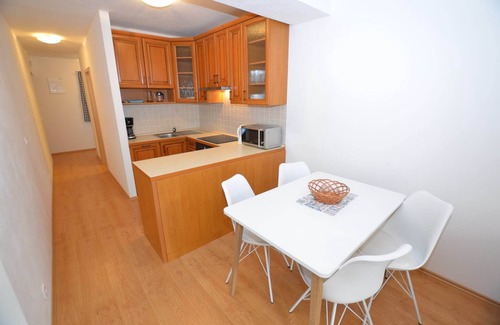 Nove Chalupy Apartment | Modish Apartment with Terrace, Garden Furniture, Heating