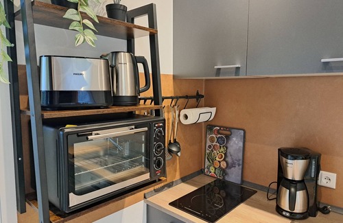Nagel Apartment | Modulhaus, 45 qm, 1 Schlafzimmer, Badezimmer mit Dusche und WC, Max. 4 Personen