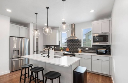 Mountain Green House | Mountain Modern home with cozy furnishings. Free EV Wall Charger.