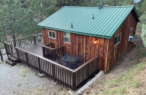 Ruidoso Cabin | Mountain-side Cabin with hot tub! Close To Town And Skiing on 1.1 acres.