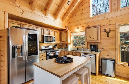 Cherry Log Cabin | Mountain Sunset Views, Ideally Located Between Downtown Blue Ridge and Ellijay!