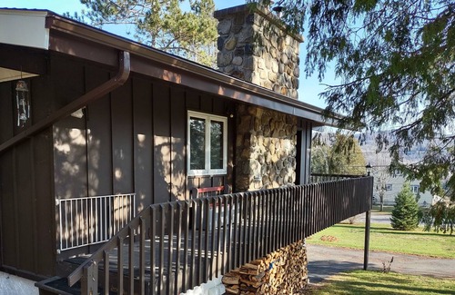 Saint-Sauveur House | Mountain view, 2700 sq foot swiss style chalet. 31 day minimum.