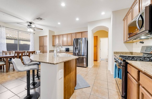 Avondale House | Mountain-view gem - 2 large living rooms, heated pool, enclosed yard, AC & W/D