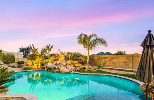 Anthem House | Mountain-view stay with sprawling outdoor space, pool, hot tub, & putting green
