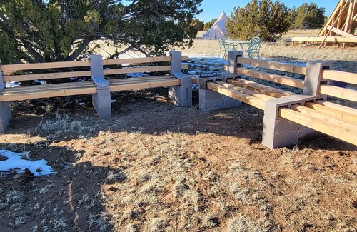 Chambers RV Rental | Naturistic Bell Tent with Firepit Overlooking the Mountains!