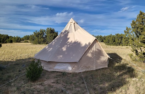 Chambers RV Rental | Naturistic Bell Tent with Firepit Overlooking the Mountains!