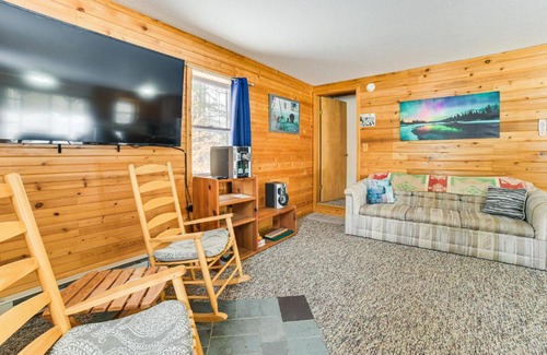 Detour Township House | Near Lake Huron Secluded Goetzville Cabin with Deck