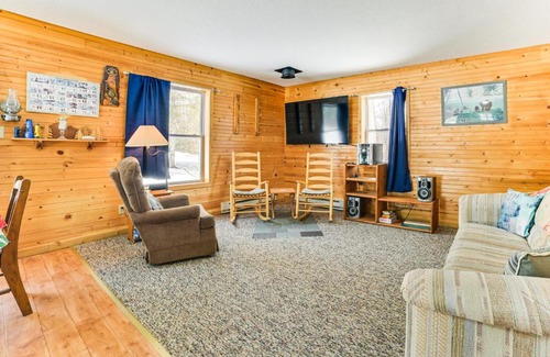 Detour Township House | Near Lake Huron Secluded Goetzville Cabin with Deck