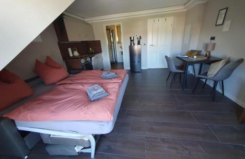 Schwerin Apartment | Neumühler Hof- Ferienwohnung "Benjamin" mit großer Privater Dachterasse und guter Anbindung in die City