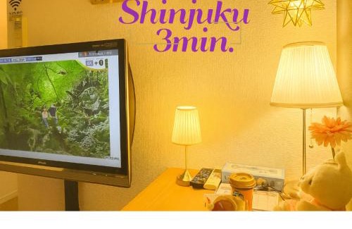 Okubo Apartment | New!편의점10초#신주쿠2분#신오쿠보역5분#12평#최대3명#부엌침실#나리타공항50분#러블리아파트#고급매트리스